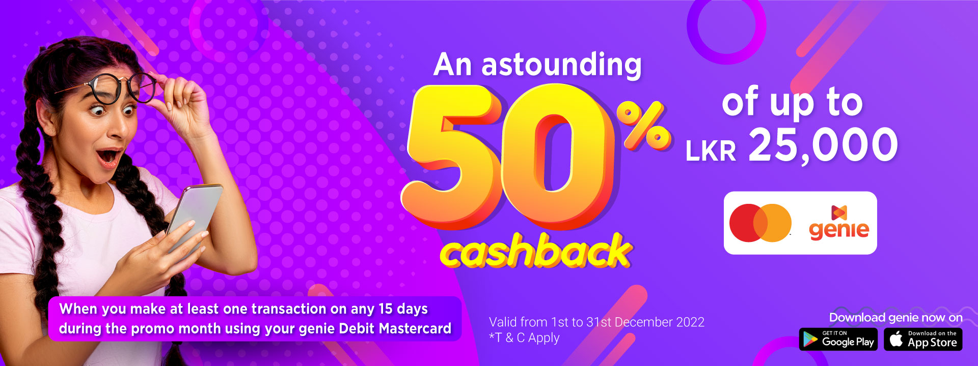 Transact WIN Using Your Genie Debit Mastercard